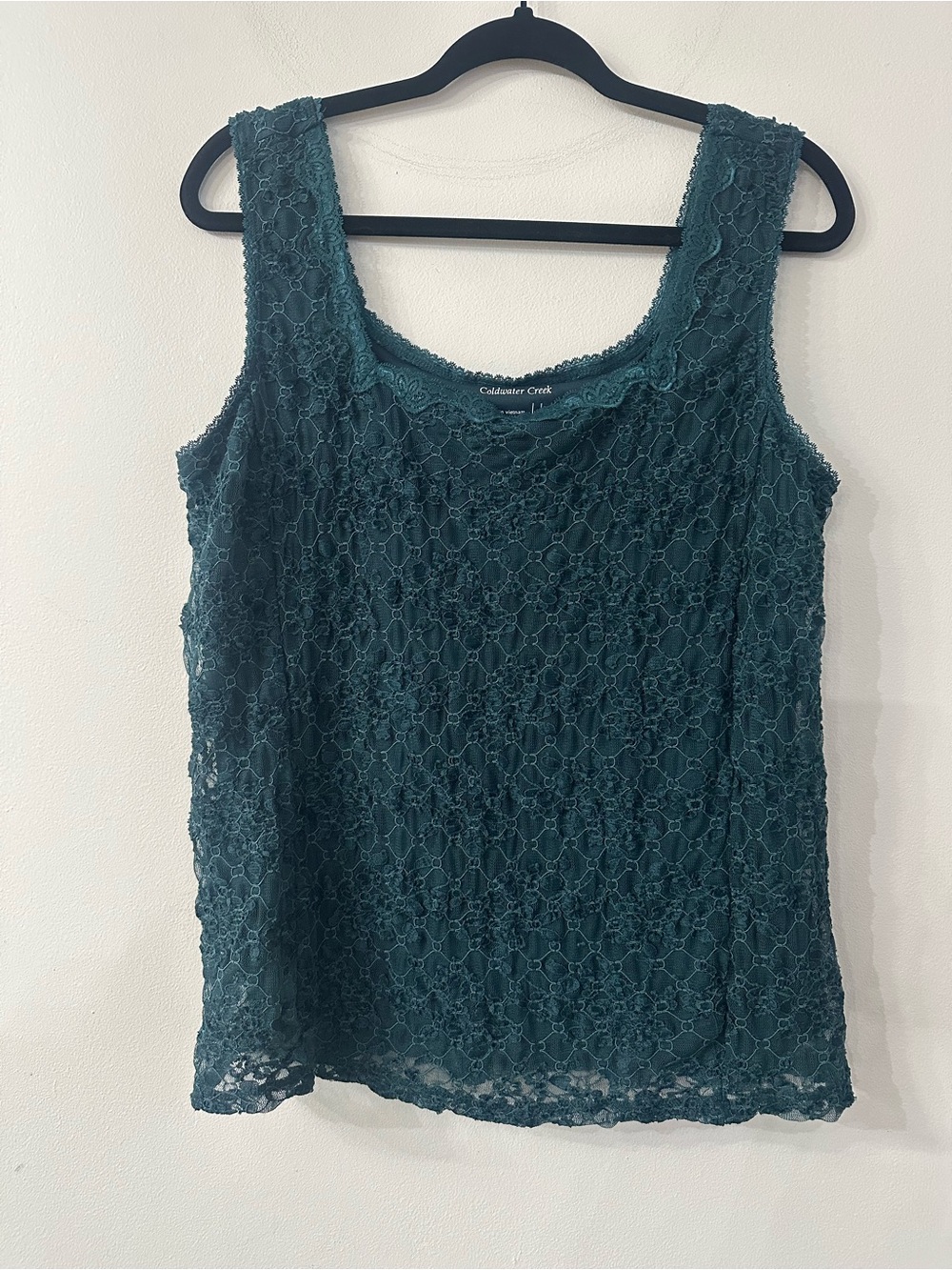 Coldwater Creek Teal Lace Tank Top